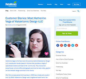 Freshbooks interview with Katherine Amy Vega