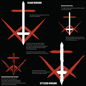 D3m0nH8 Iconic Logo Variations with Annotations